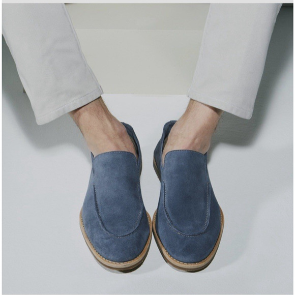 Allen Edmonds Other - Allen Edmonds DENALI Men's Venetian Loafers 9 D Denim Blue Suede Luxury Timeless